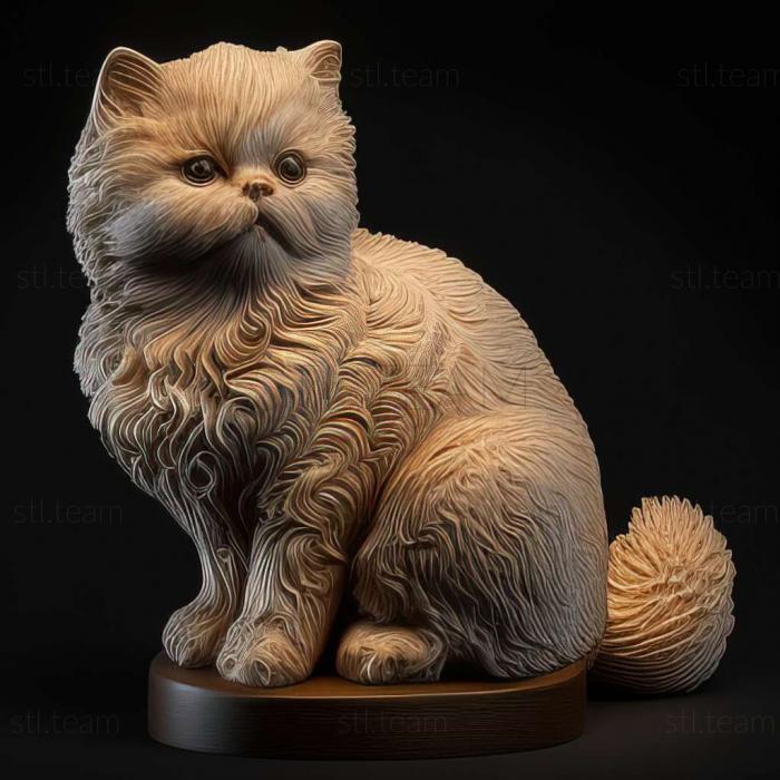 3D модель Селкирк рекс кошка (STL)
